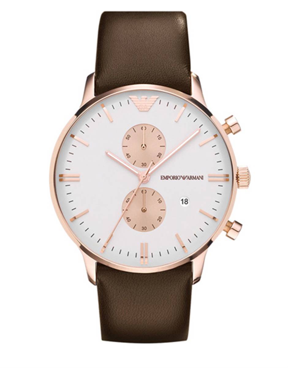Klassischer Chronograph mit Lederarmband