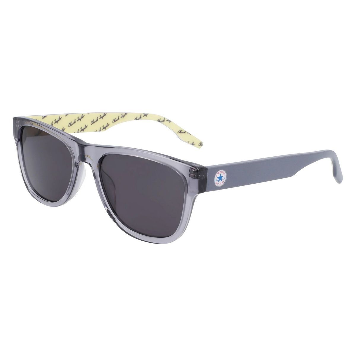 Unisex graue Sonnenbrille mit eckigem Rahmen