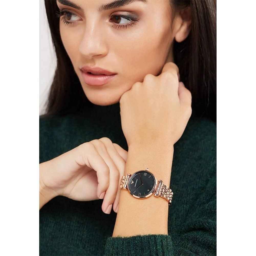 Elegante T-Bar Perlmutt Armbanduhr