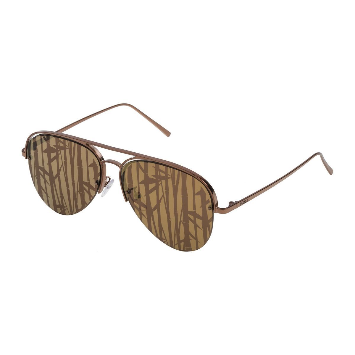 Bronzefarbene Metall-Pilotenbrille