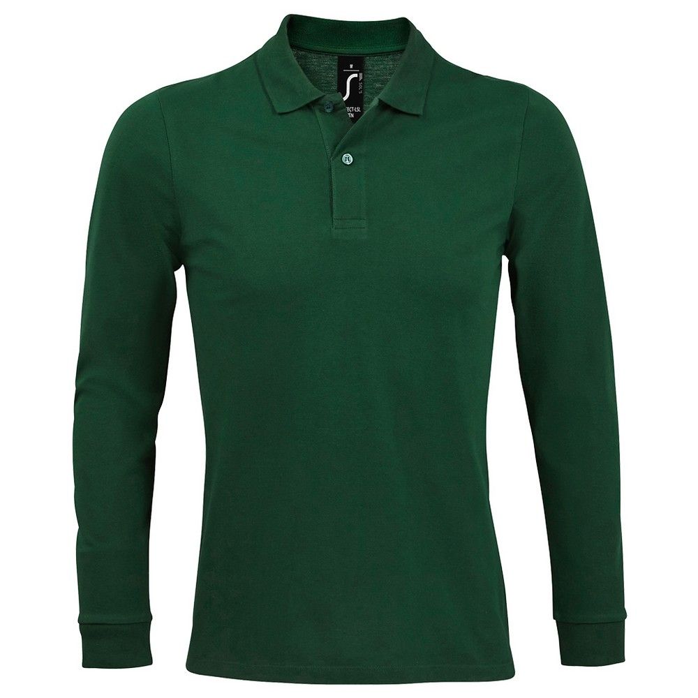 Langarm Piqué Poloshirt
