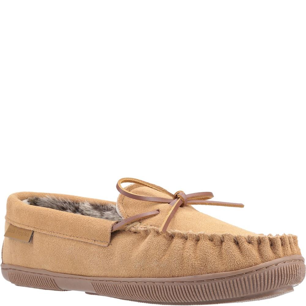 Herren Wildleder Mokassin Hausschuhe