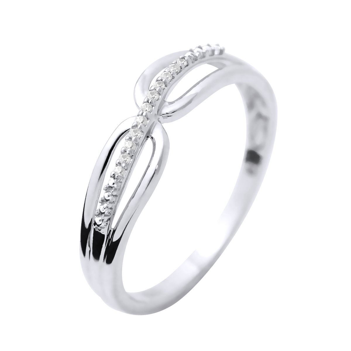 Moderner verflochtener Diamantring