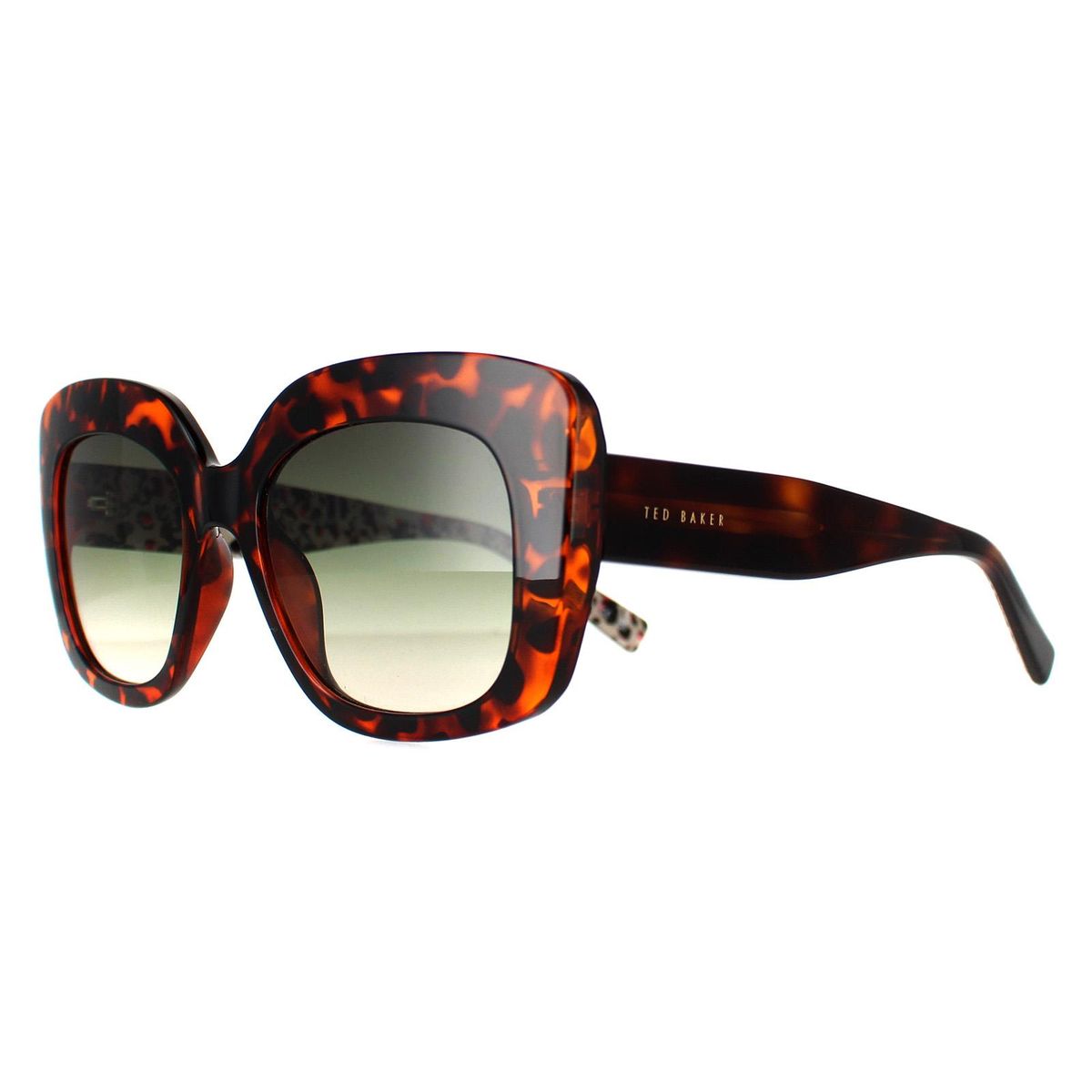 Übergroße quadratische Schildpatt-Sonnenbrille