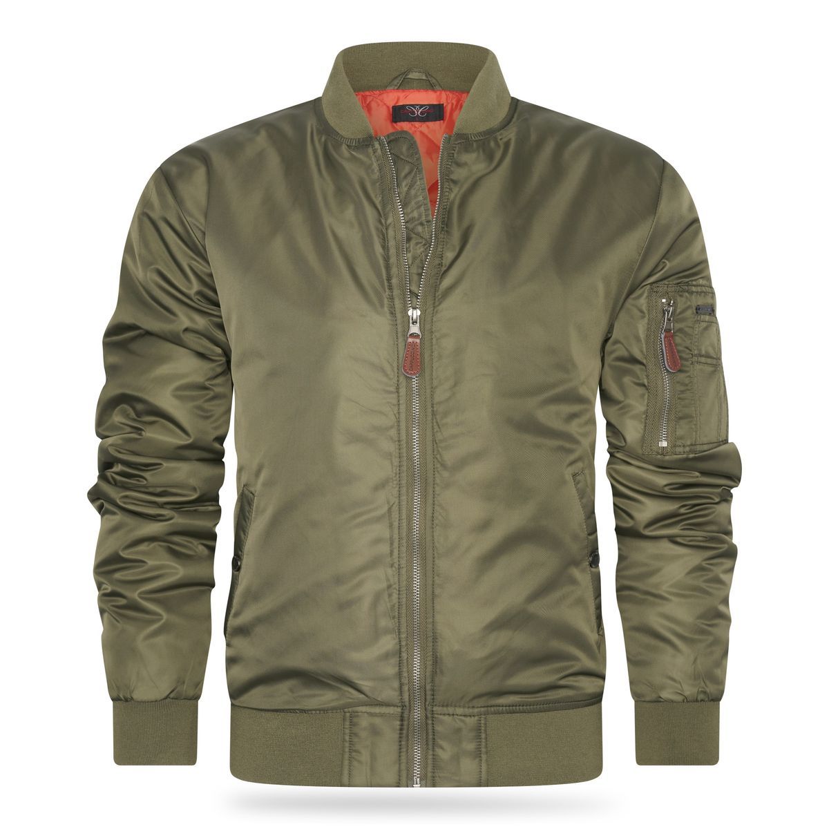 Olivgrüne Bomberjacke
