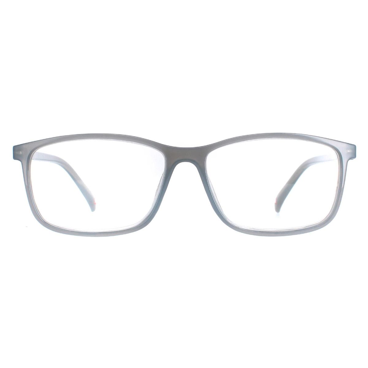 Rechteckige Unisex-Brille in Grau
