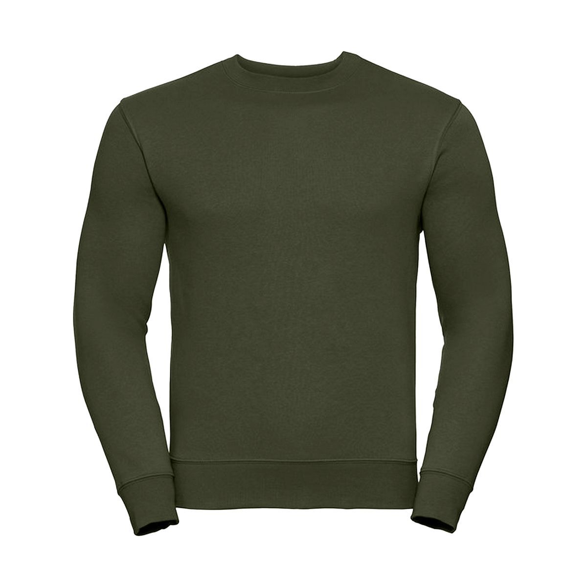 Olivgrünes Sweatshirt mit Rundhalsausschnitt