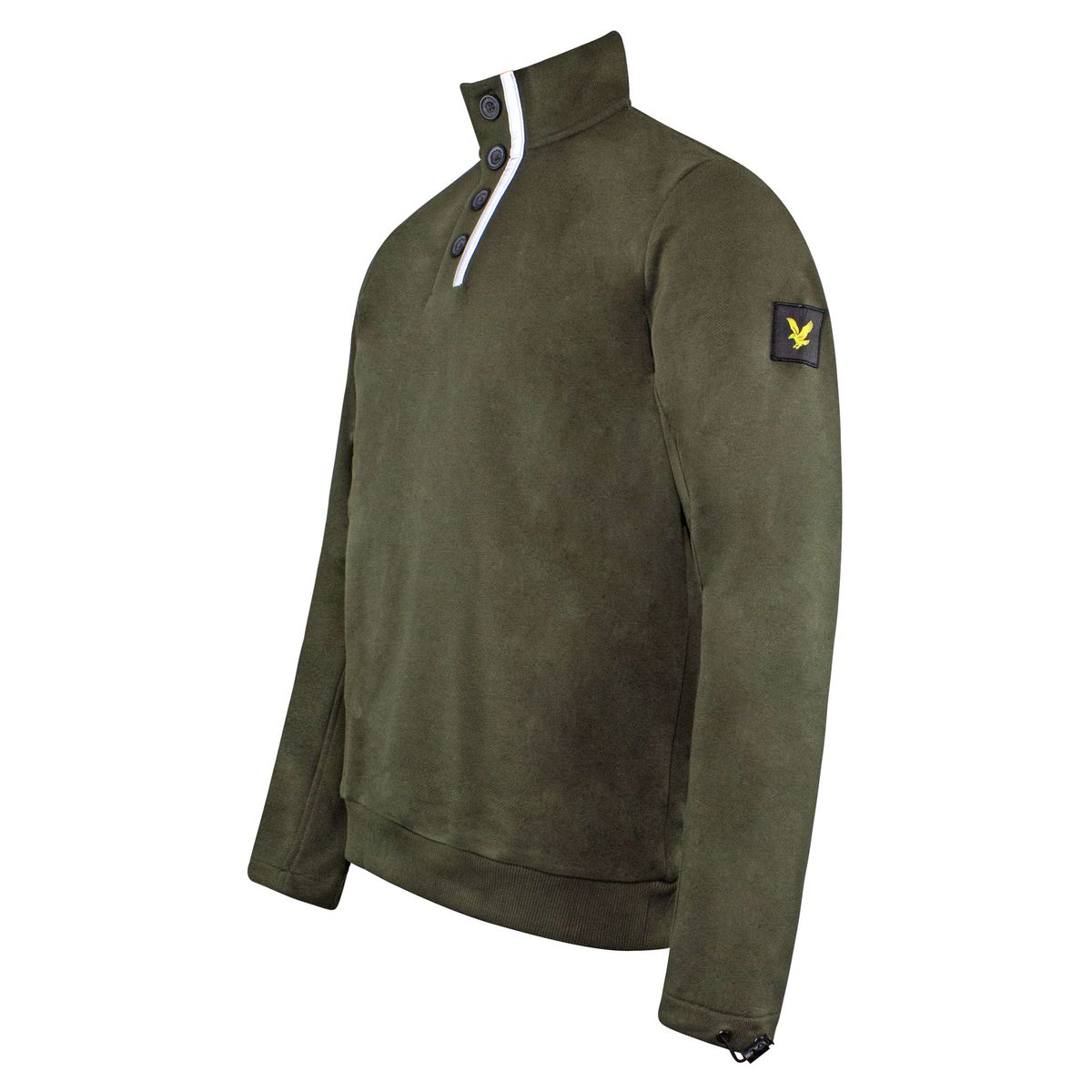 Fleece-Pullover mit Knopfkragen