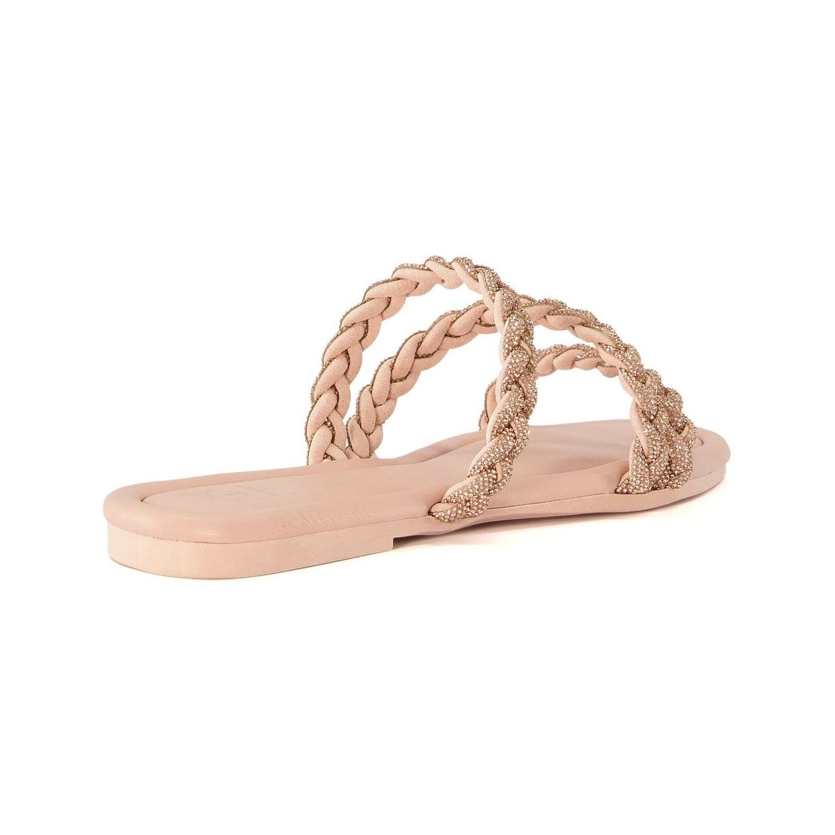 Verzierte geflochtene flache Sandalen