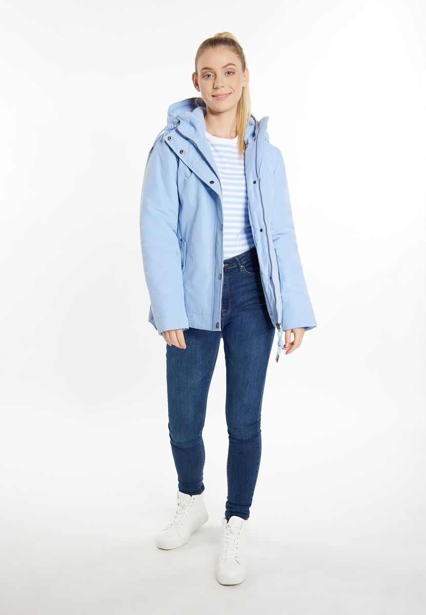 Wattierte Outdoorjacke mit Kapuze