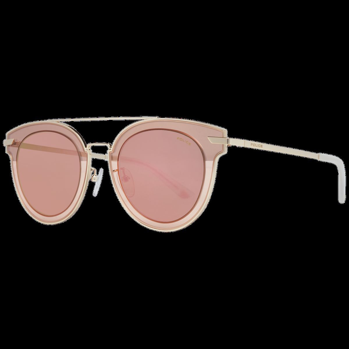 Roségoldene Runde Spiegel Sonnenbrille