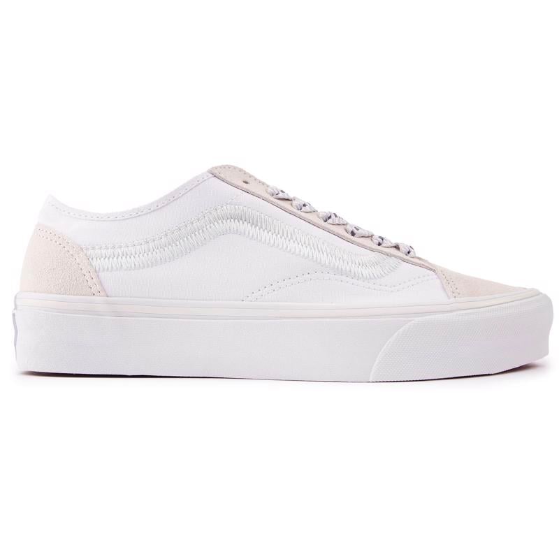 Weiße Old Skool Canvas Plateau Sneaker