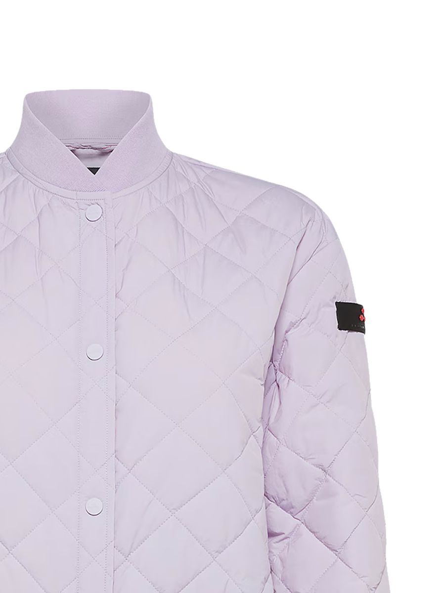 Rautensteppjacke mit Druckknopfleiste