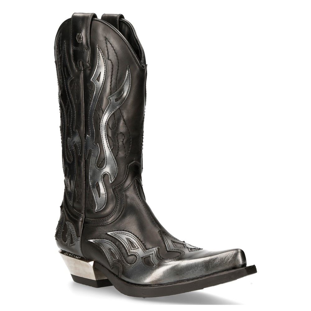 Cowboystiefel mit Flammenakzenten
