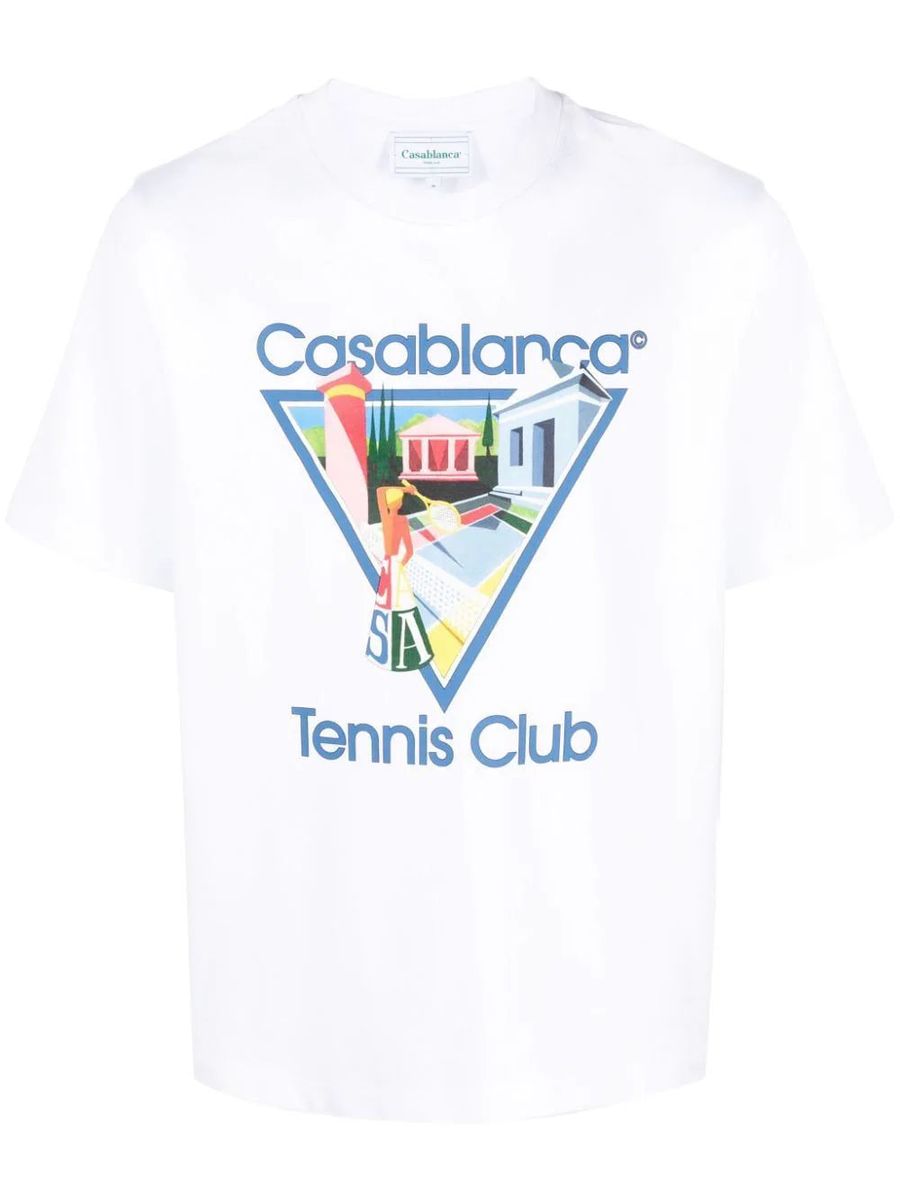 Casablanca Tennis Club Grafik T-Shirt