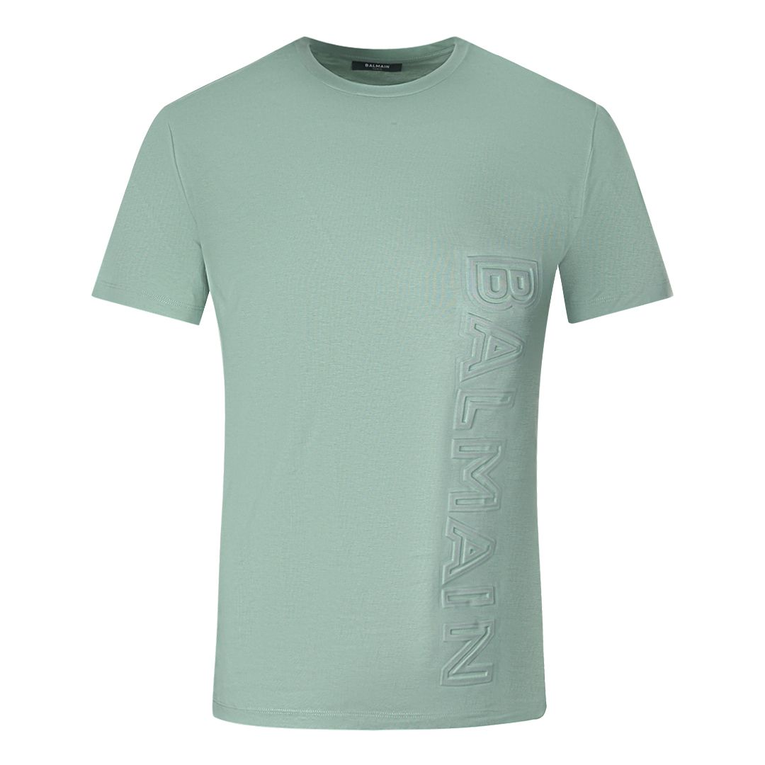 Grünes T-Shirt mit geprägtem Logo