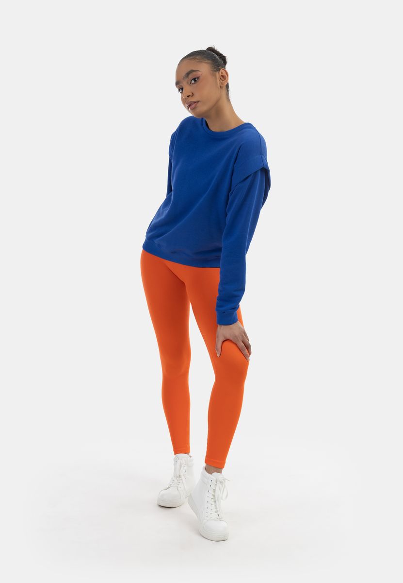 Lockeres Sweatshirt mit Schulter-Overlays