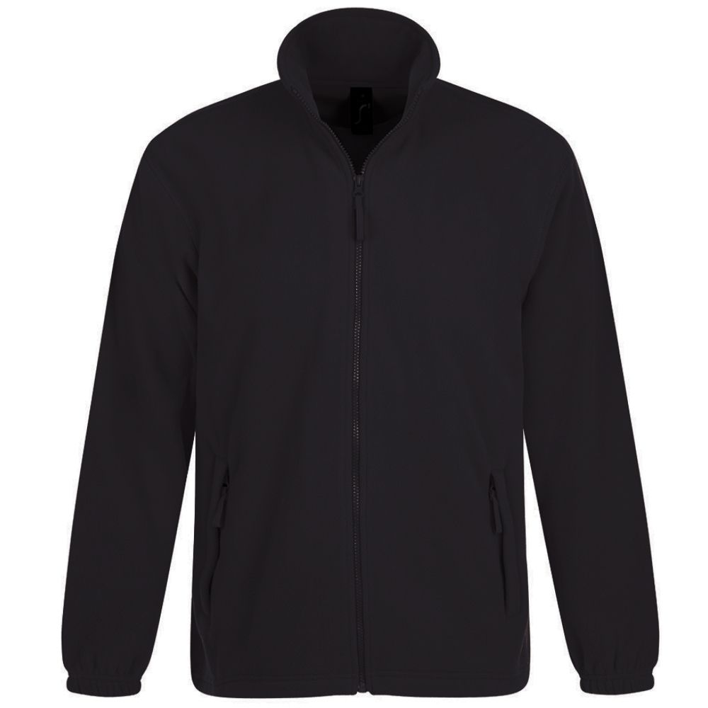 Klassische Fleecejacke mit durchgehendem Reißverschluss