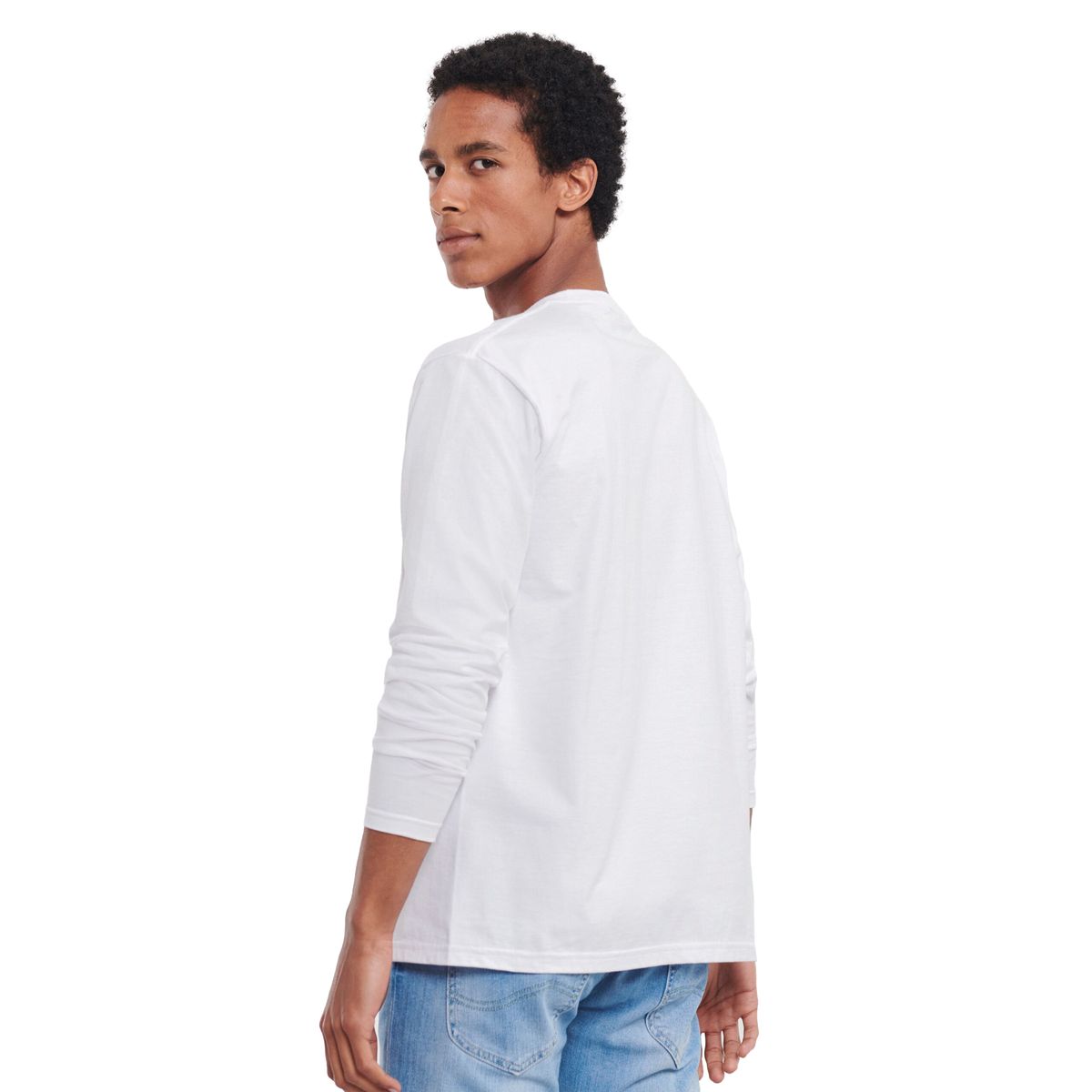 Klassisches Langarm-T-Shirt aus Baumwolle