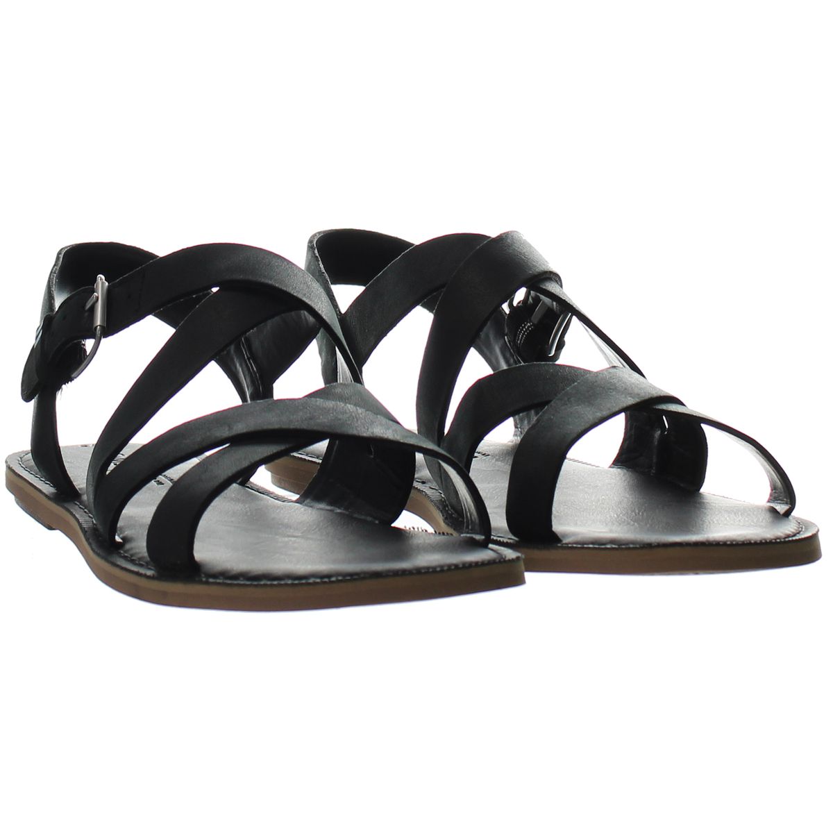 Minimalistische Leder-Sandalen mit Riemen