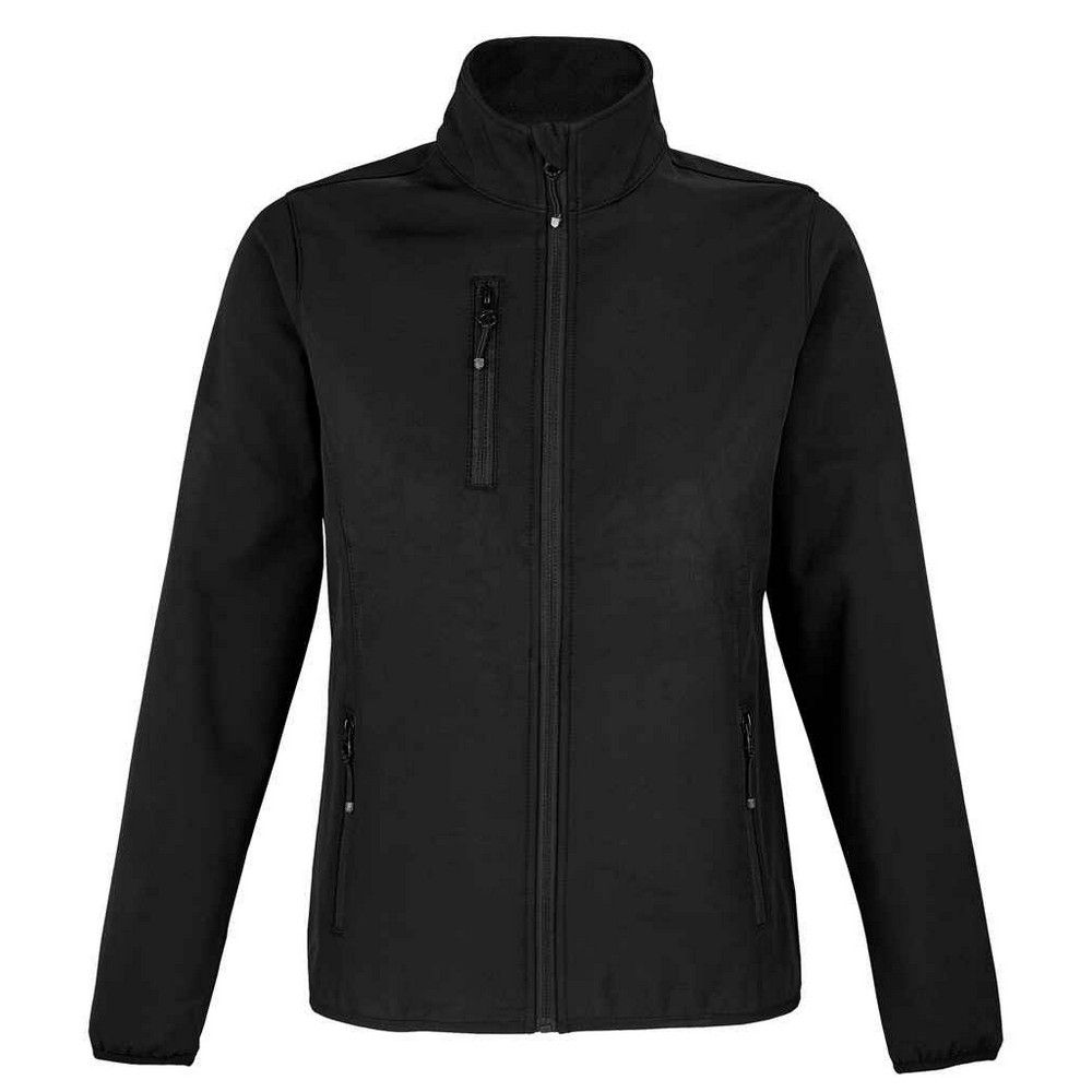 Schwarze Softshelljacke für Damen