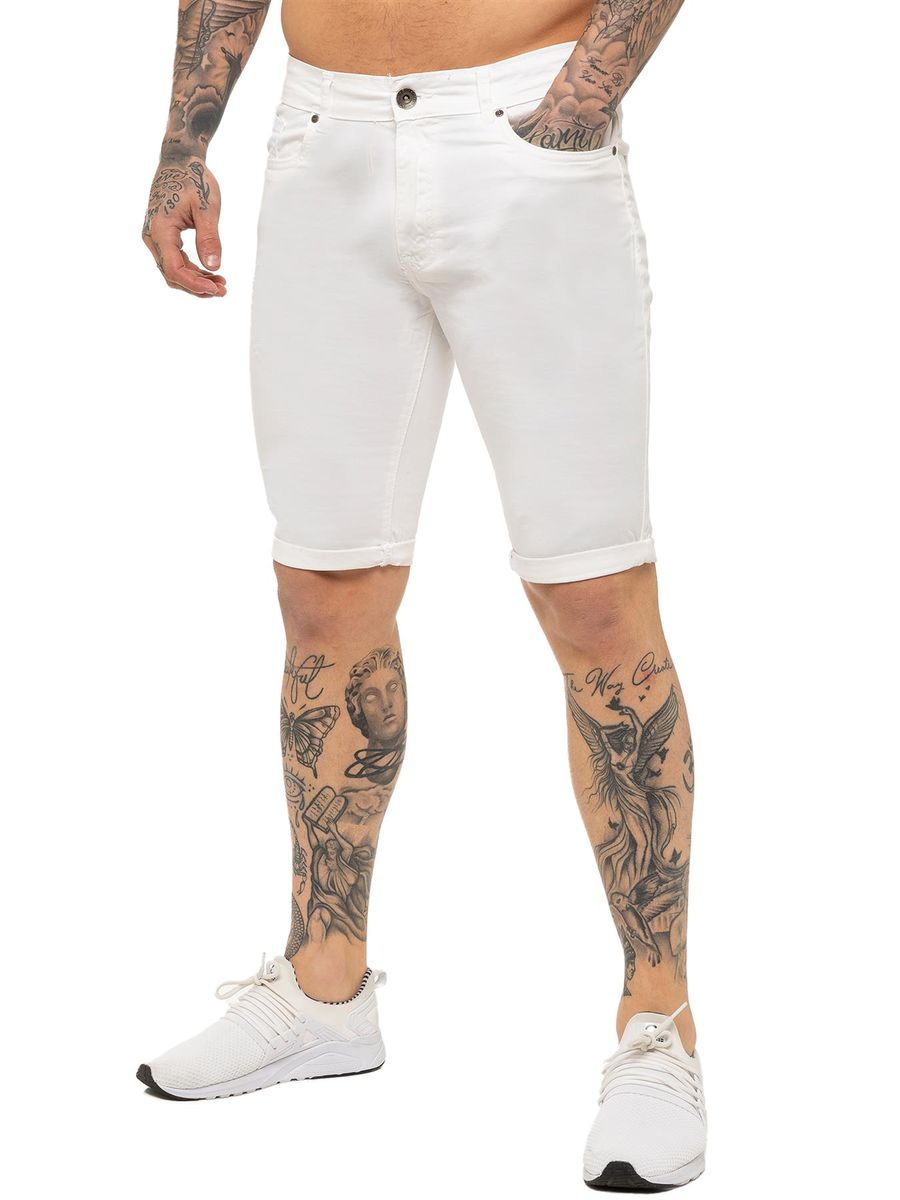 Herren Skinny Fit Jeansshorts