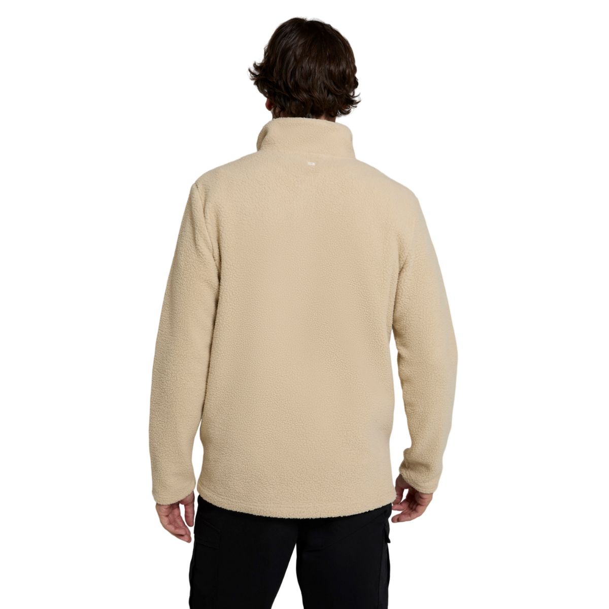 Teddyfleece-Pullover mit halbem Reißverschluss