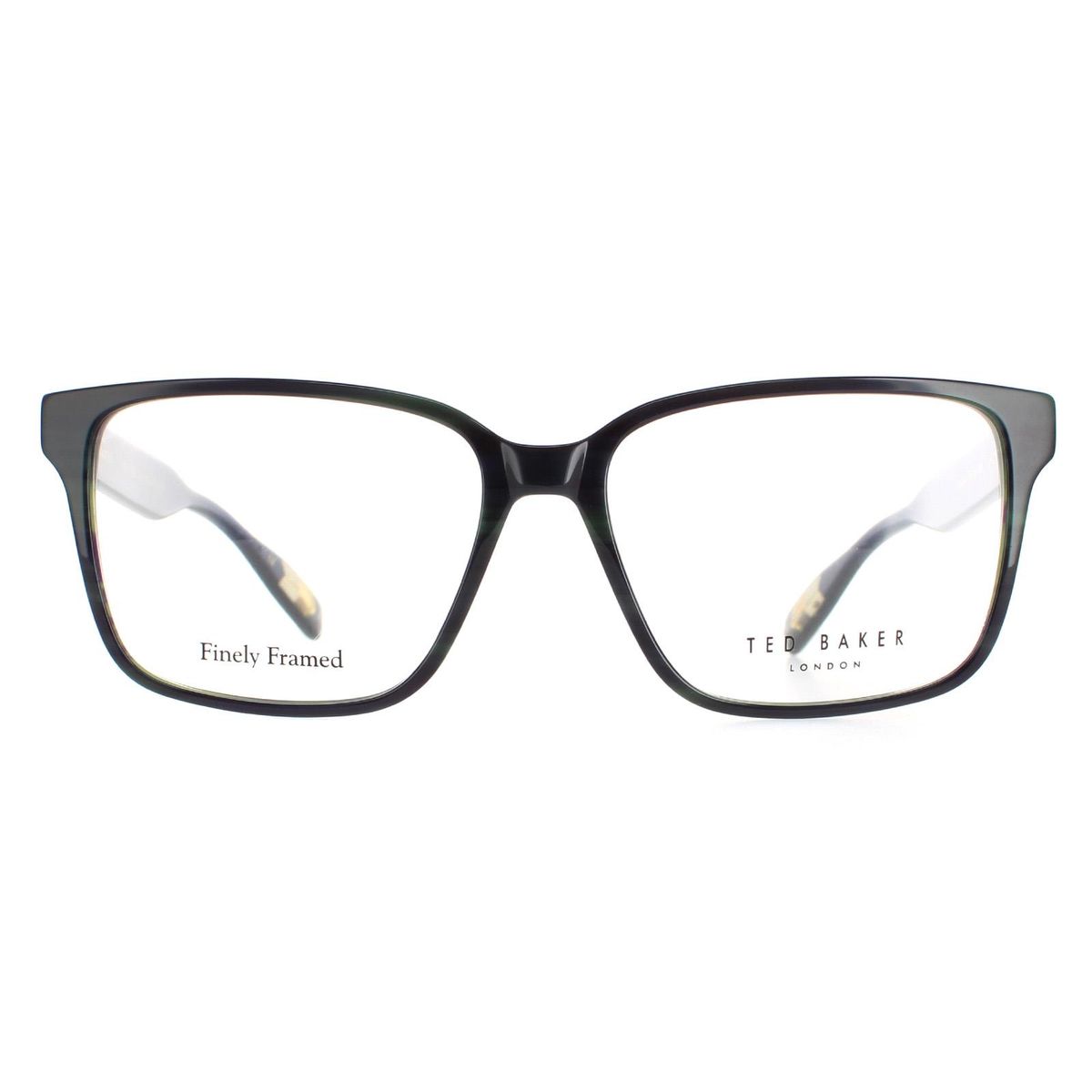 Rechteckige Acetat-Brille mit Ted Baker-Logo