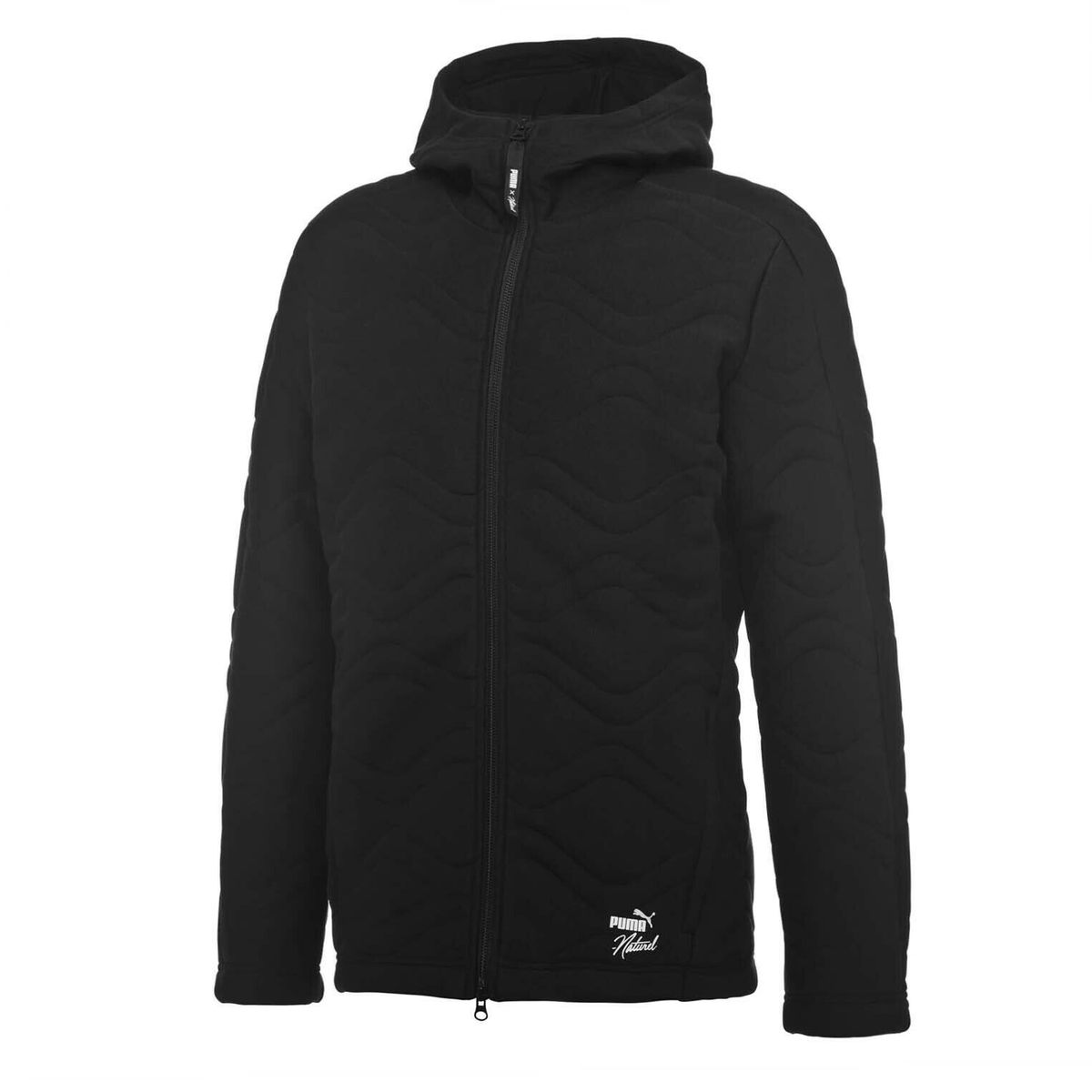 Lässiger gesteppter Herren-Hoodie mit Reißverschluss