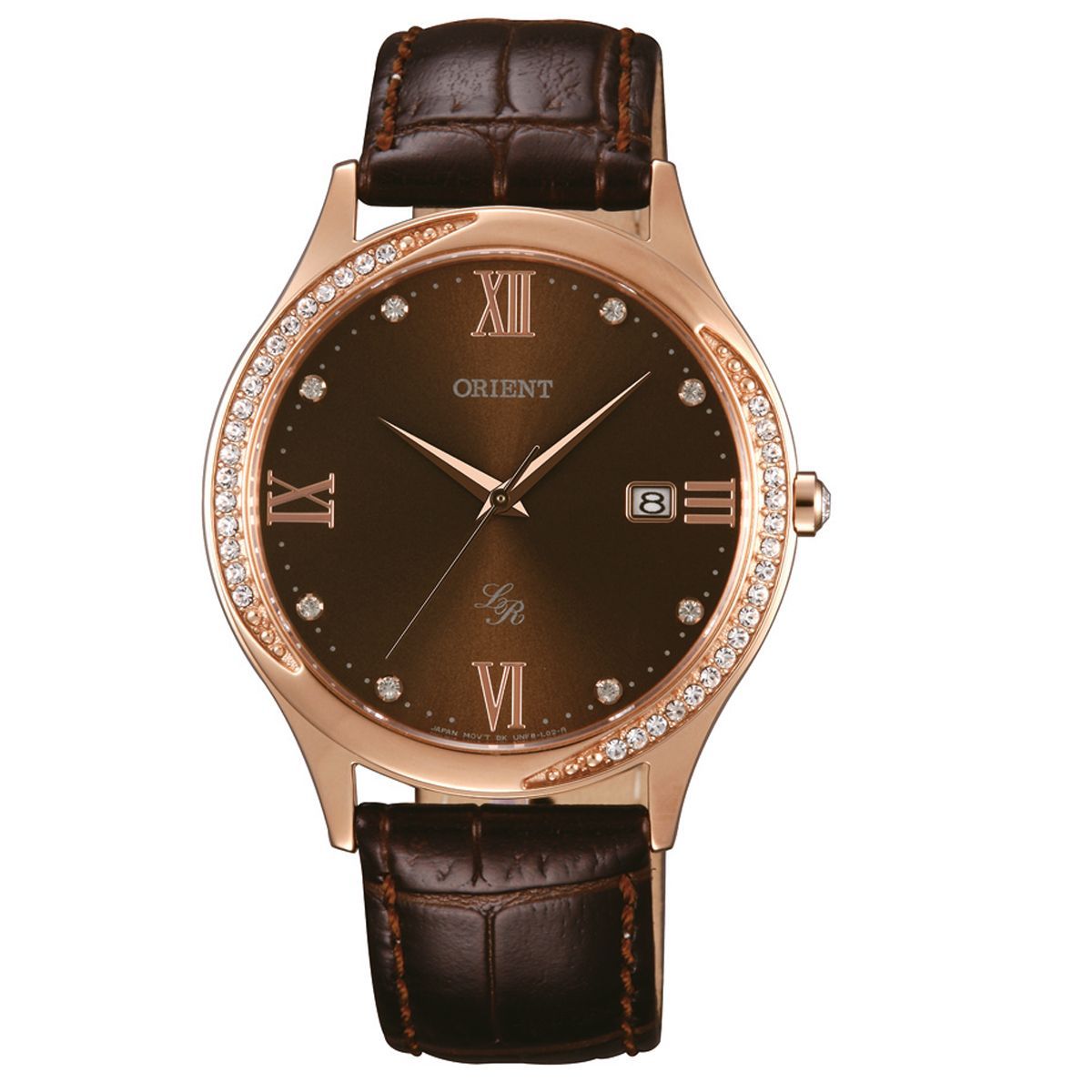 Damen Roségold Braun Zifferblatt Uhr