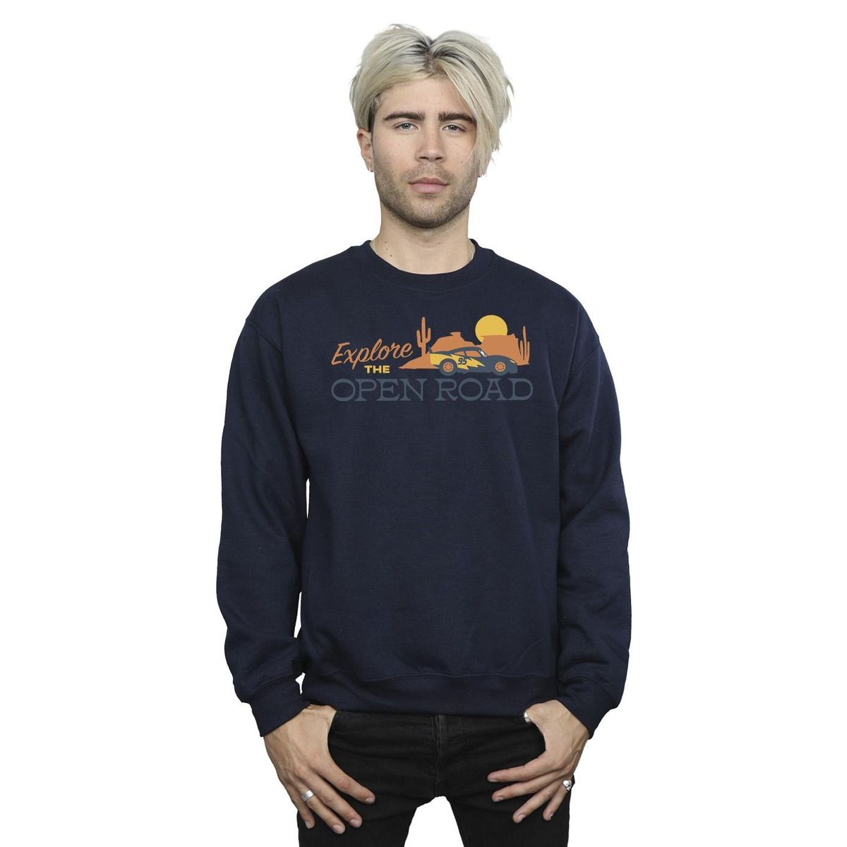 Sweatshirt mit Open Road Grafikprint