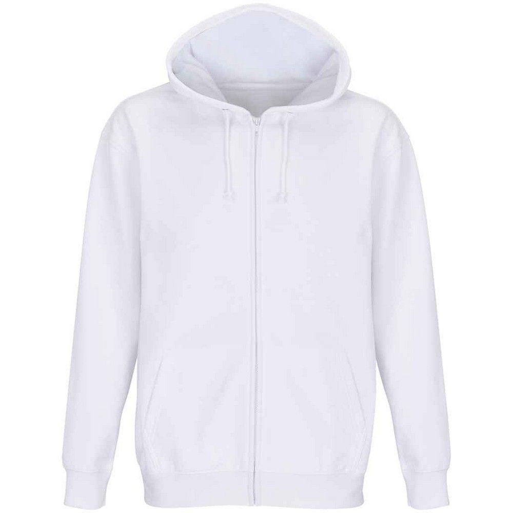 SOLS - "Carter" Hoodie mit durchgehendem Reißverschluss für Herren/Damen Unisex (Weiß)