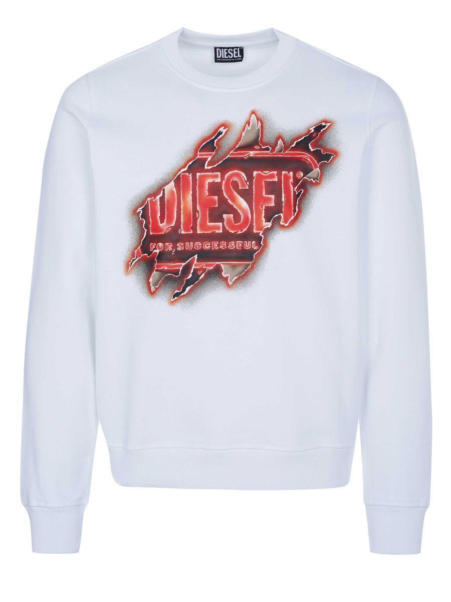 Diesel Baumwoll-Sweatshirt mit Logo-Print