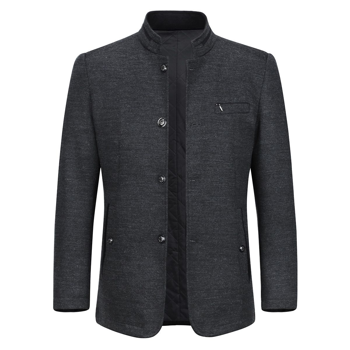 Herrenjacke mit Stehkragen, lässig