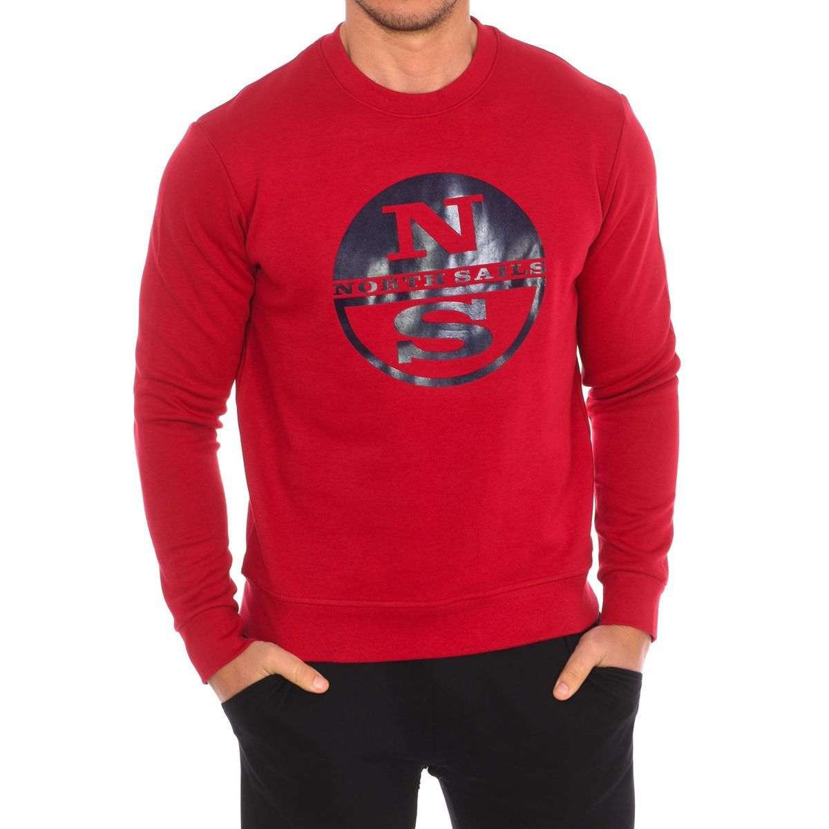 Langärmeliges Sweatshirt mit Rundhalsausschnitt