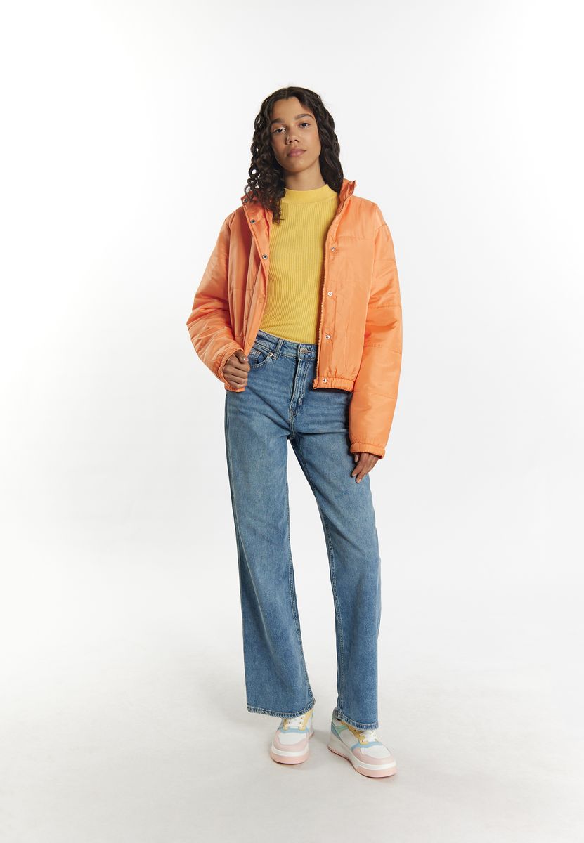 Gesteppte Blousonjacke mit Stehkragen