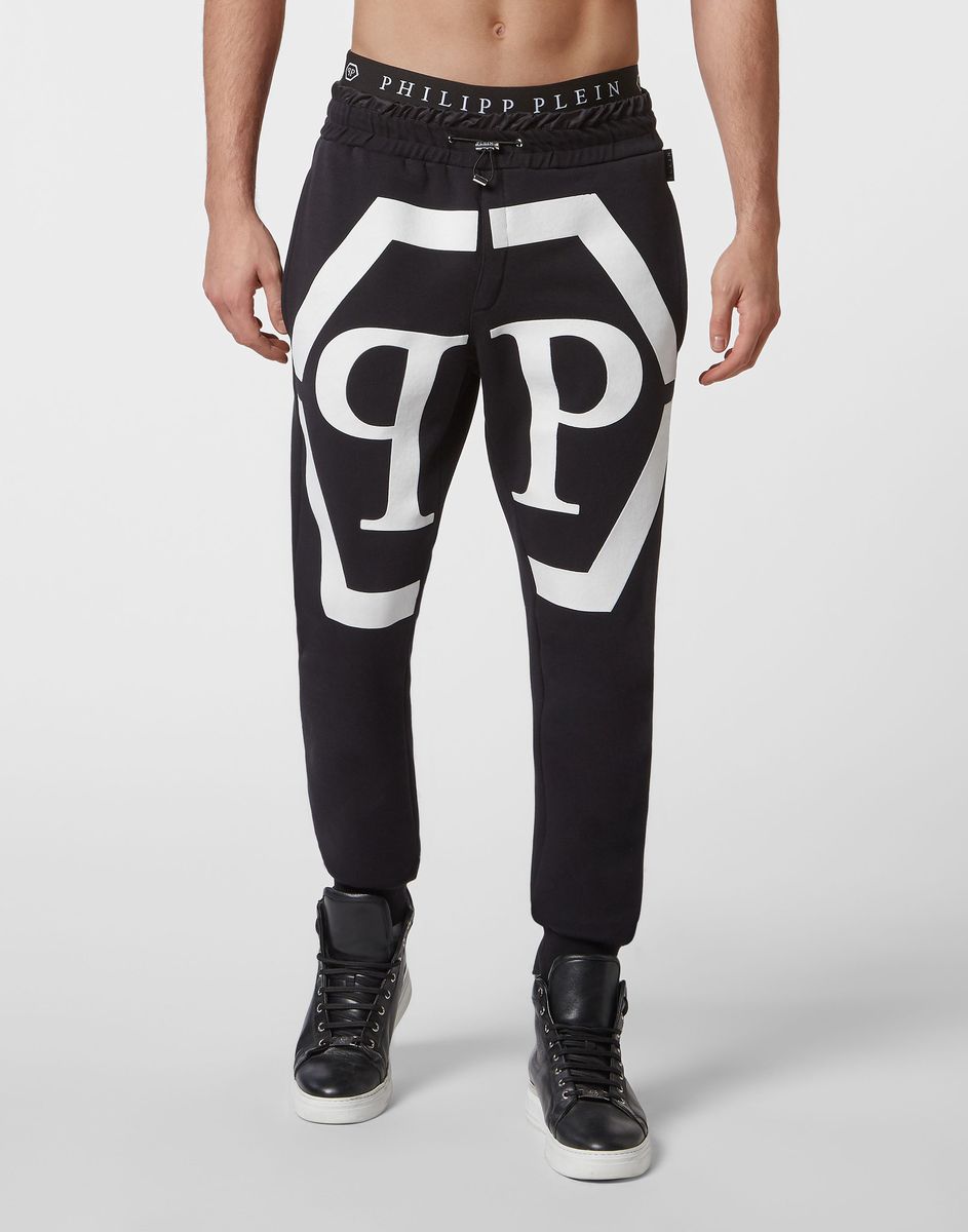 Baumwoll-Sweathose mit Hexagon-Logo