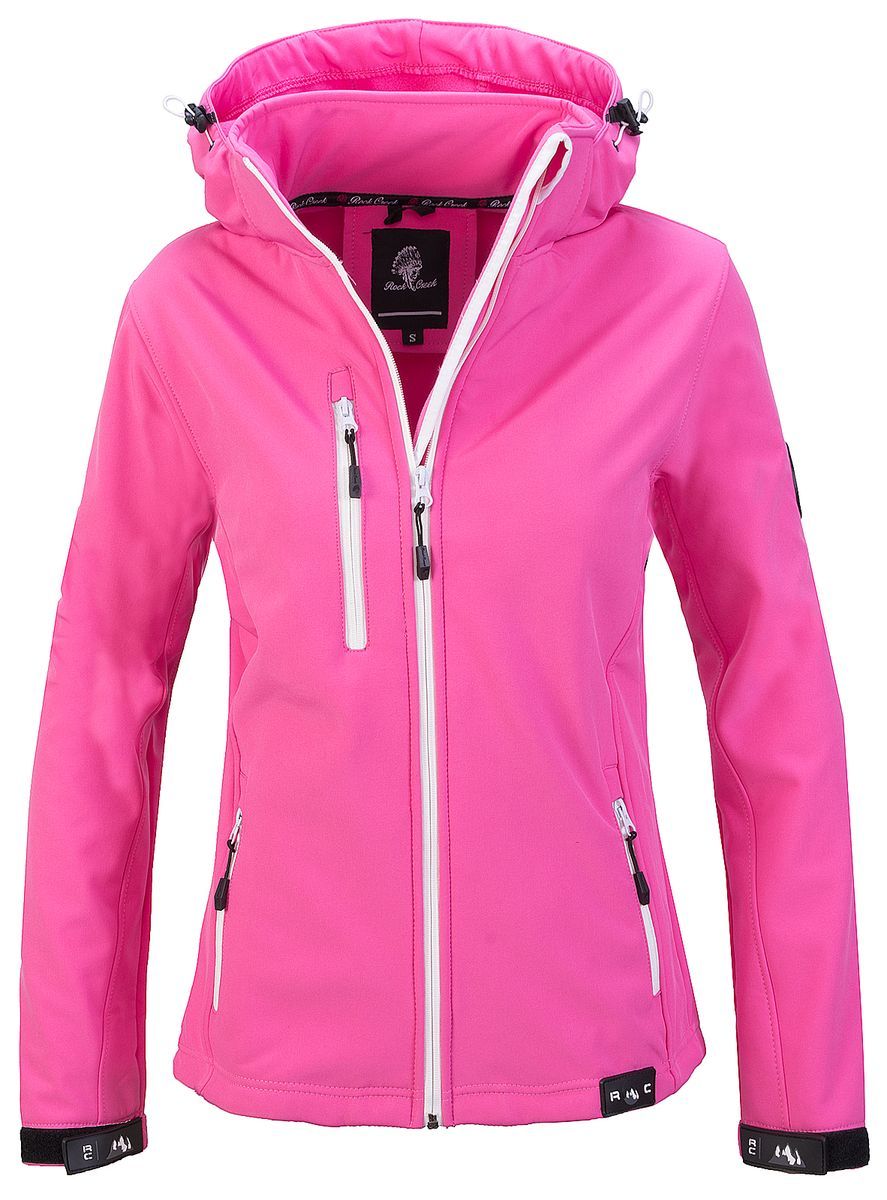 Sportliche Softshelljacke mit Kapuze
