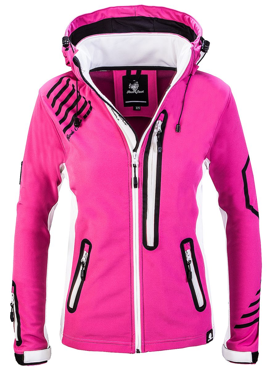 Sportliche Softshelljacke mit Kapuze