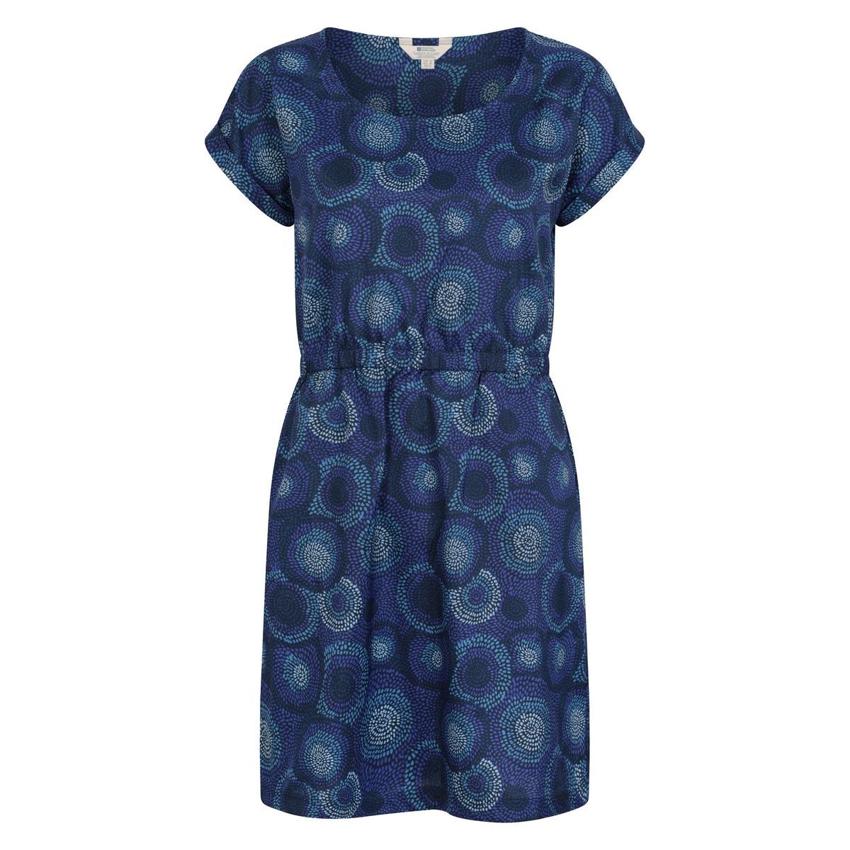 Damen Blaues Freizeitkleid mit Muster