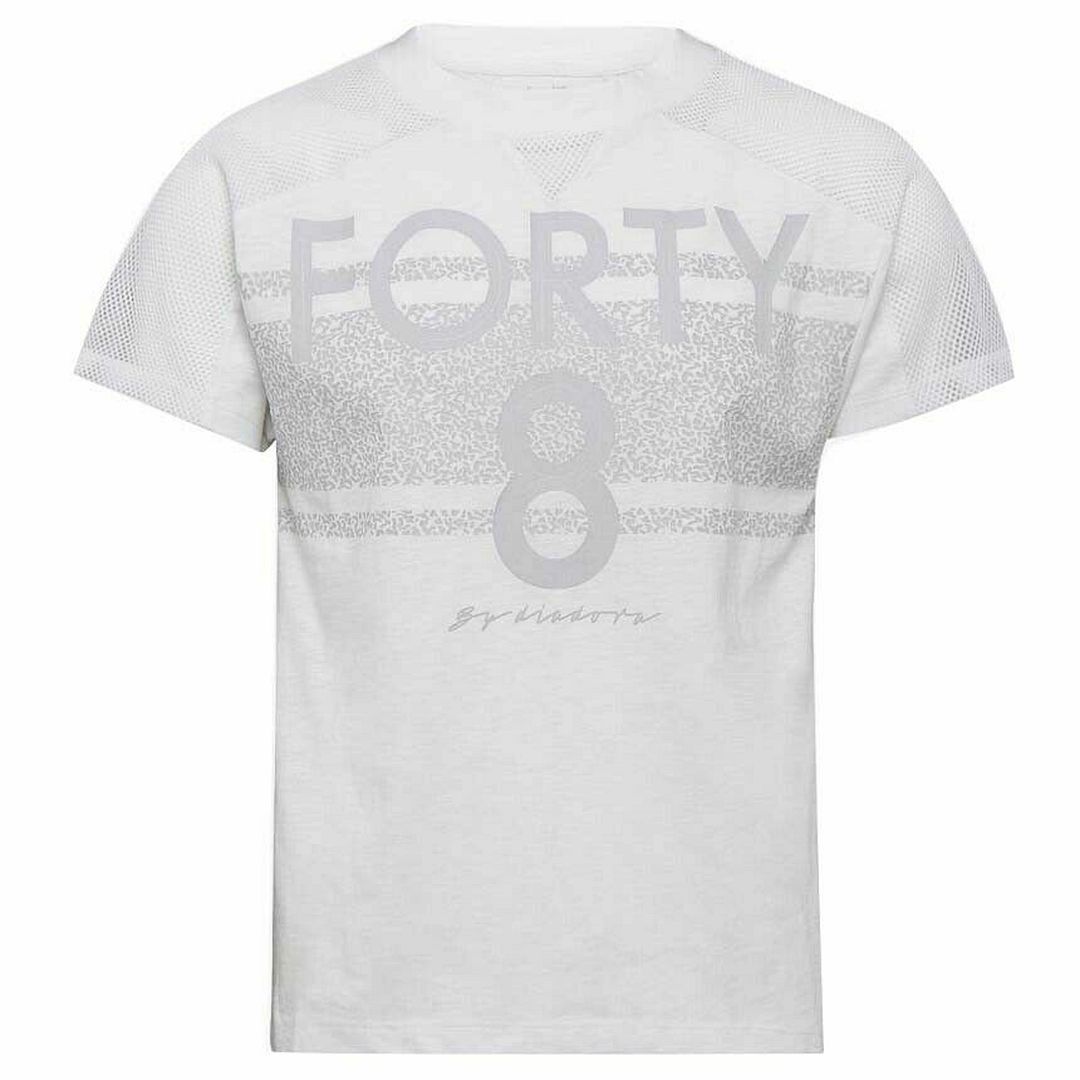 Mesh Grafik T-Shirt Weiß