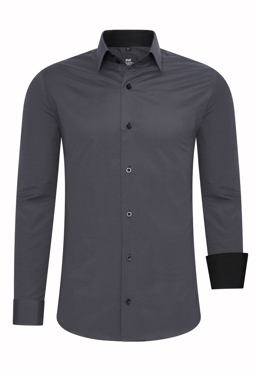 Slim Fit Unifarbenes Hemd