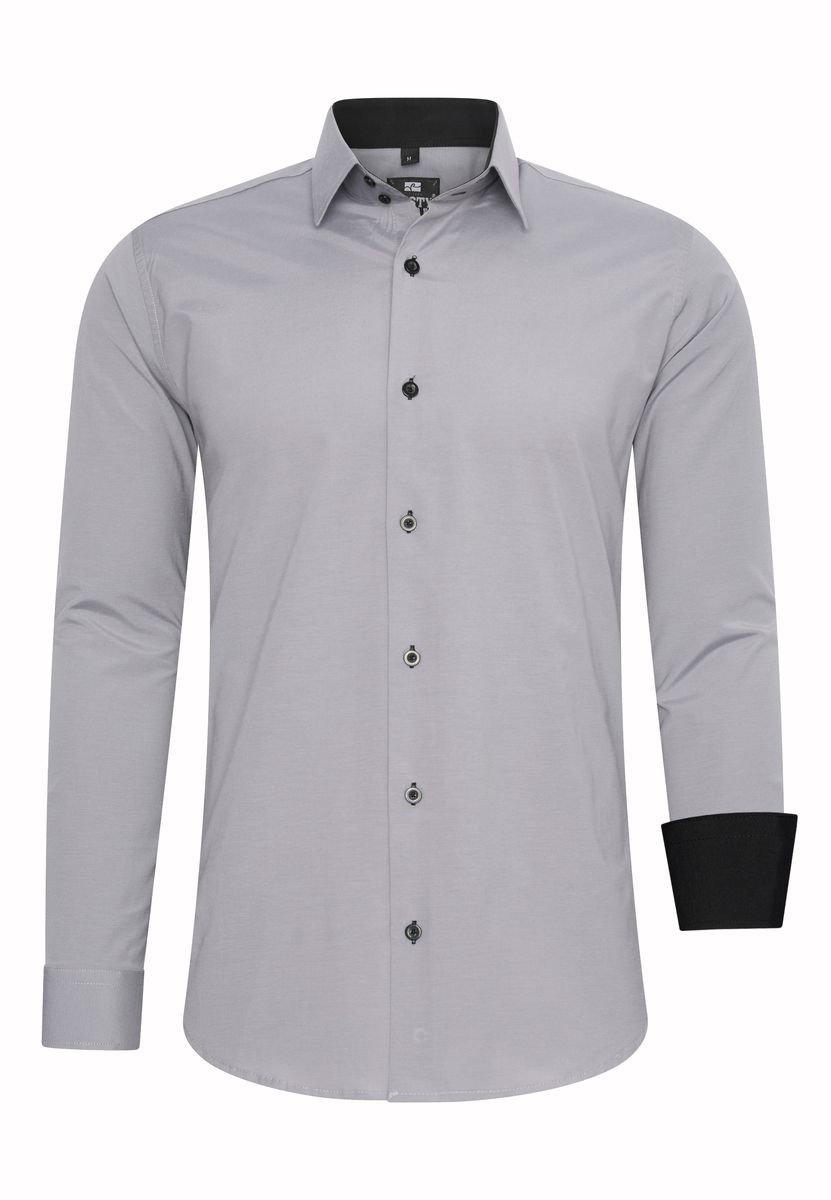 Slim Fit Unifarbenes Hemd
