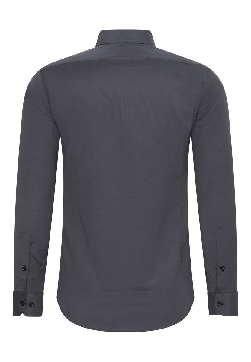 Langarmhemd in Slim Fit Kontrastdesign