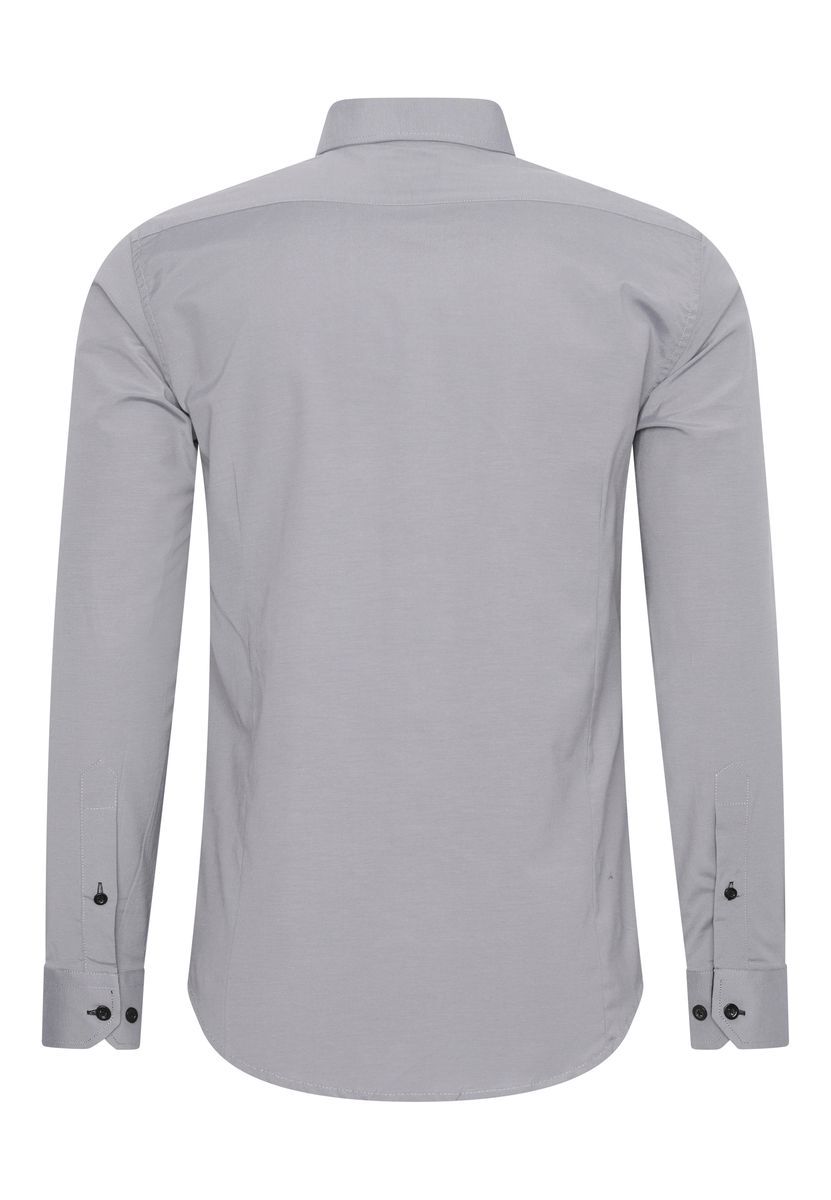 Langarmhemd in Slim Fit Kontrastdesign