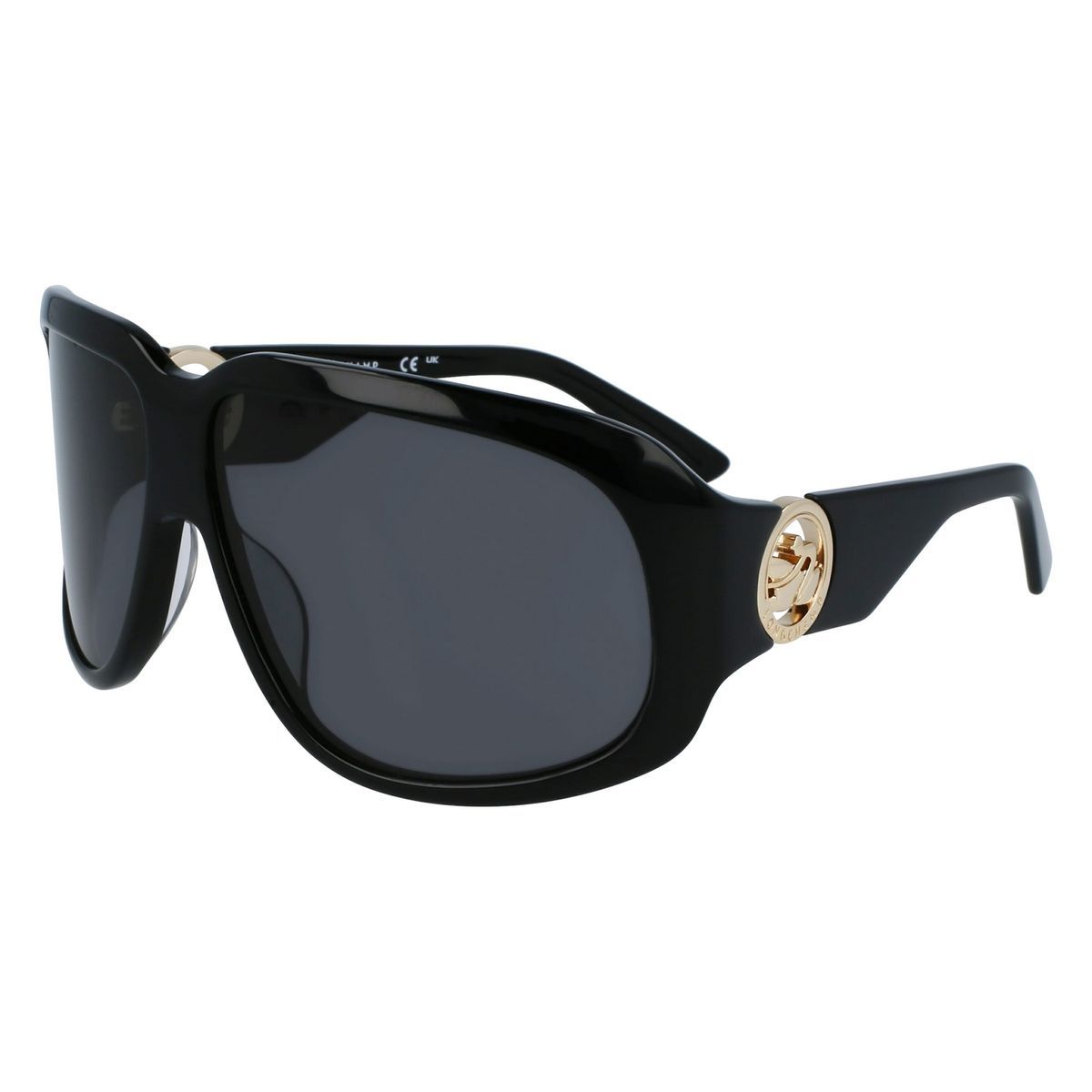 Übergroße Shield Sonnenbrille mit Logo-Akzent