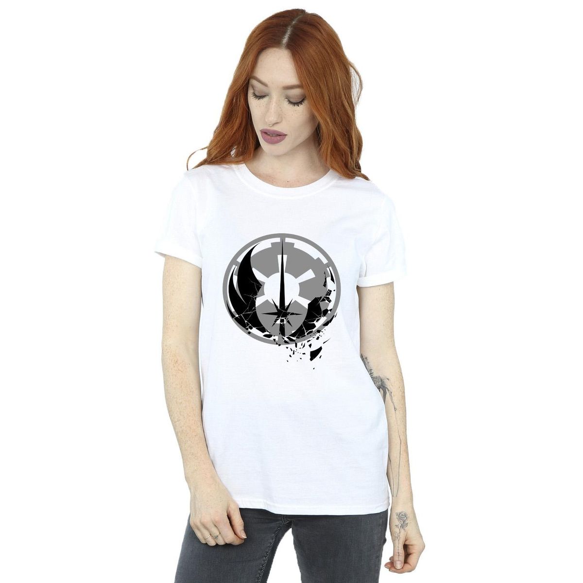 Boyfriend-T-Shirt mit Grafik-Print