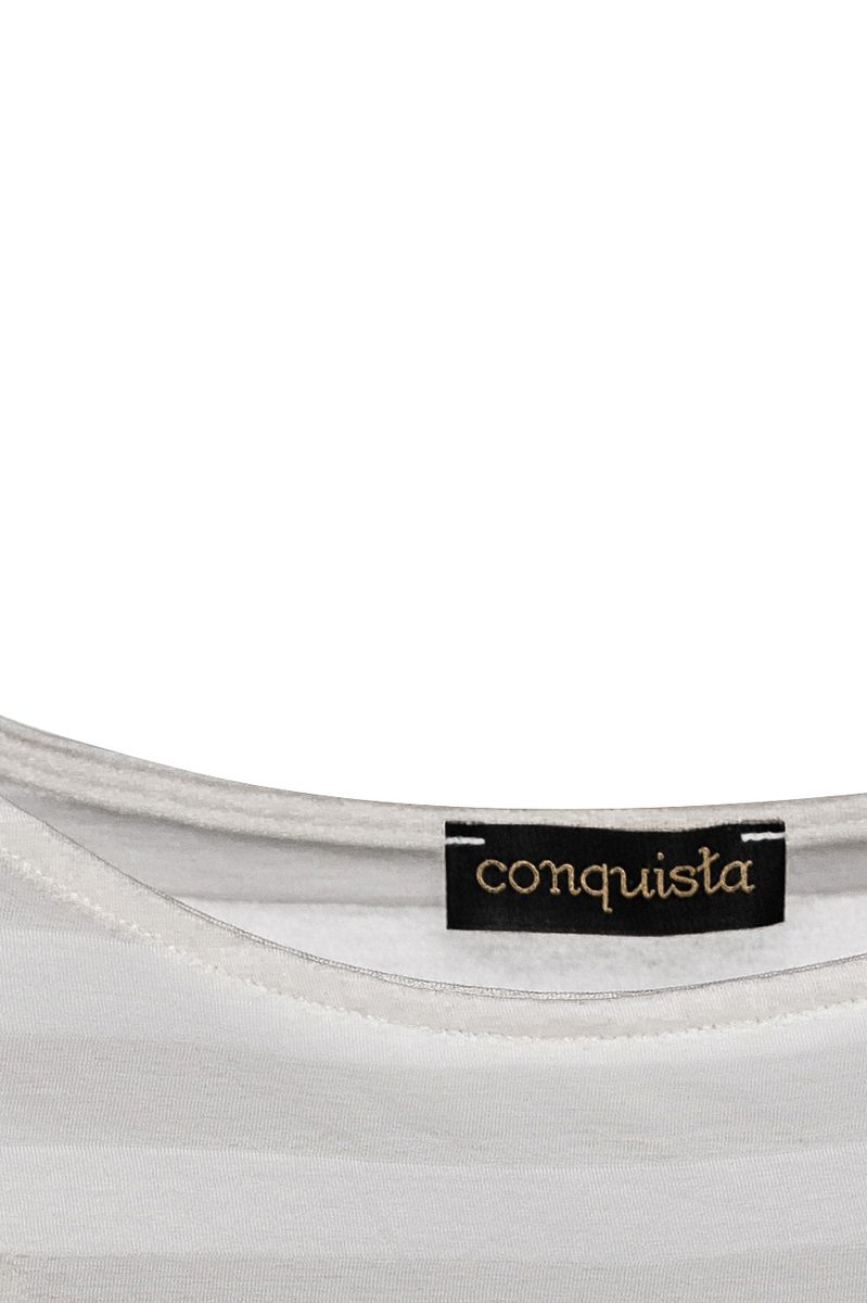 Halbtransparentes gestreiftes Oversized-Top