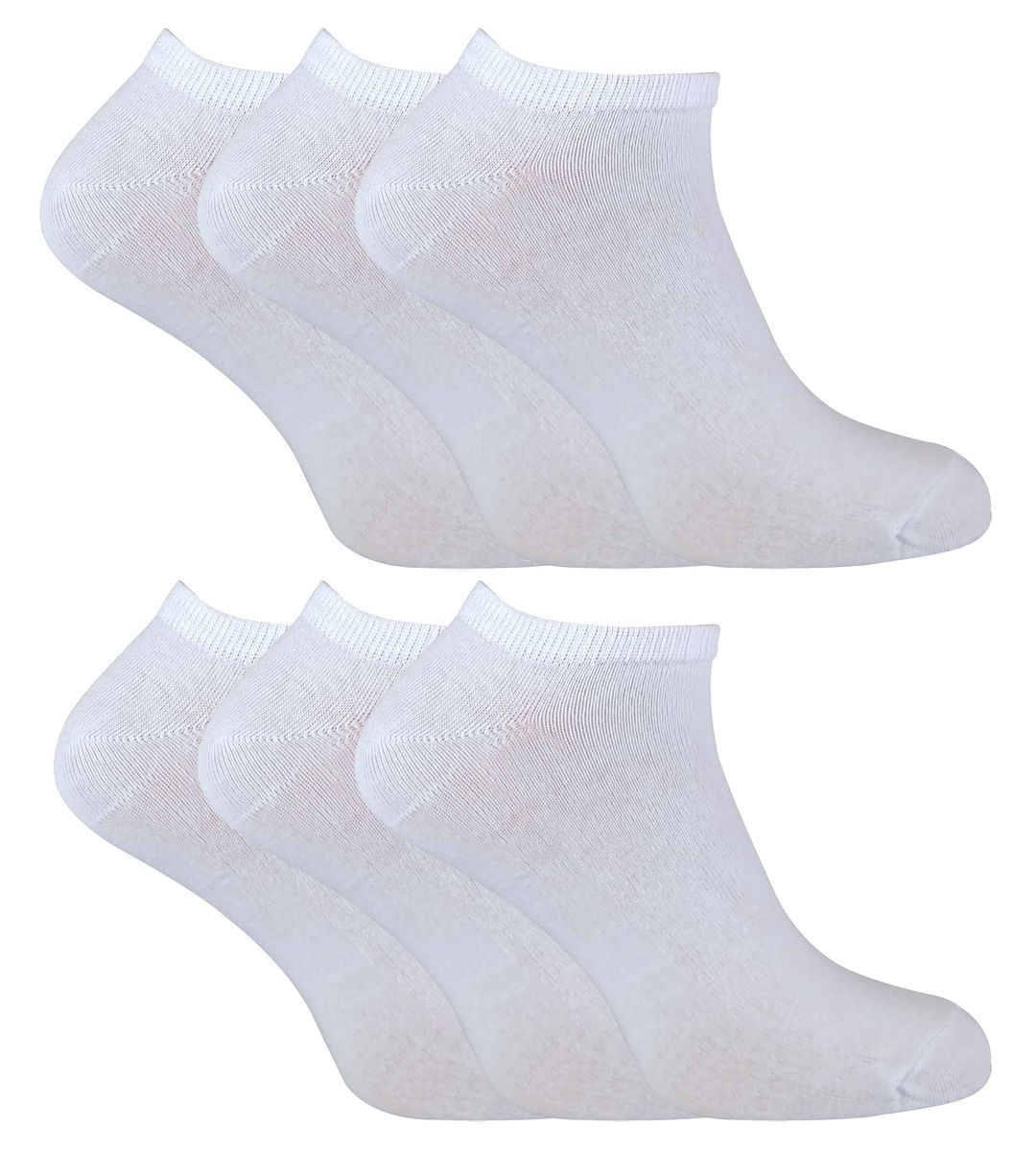 SOCK SNOB - 6er Pack Herren Baumwolle Low Cut Quarter Gym / Trainer Socken