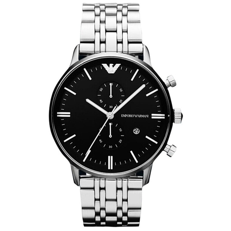 Herren-Chronographenuhr mit Edelstahlarmband